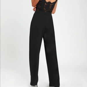 XL Kiska Black lace wide leg jumpsuit